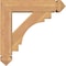 Ekena Millwork Merced Arts and Crafts Smooth Bracket w/ Offset Brace, Western Red Cedar, 5 1/2"W x 20"D x 20"H BKT0604X20X20MRC03SWR - alternate 3
